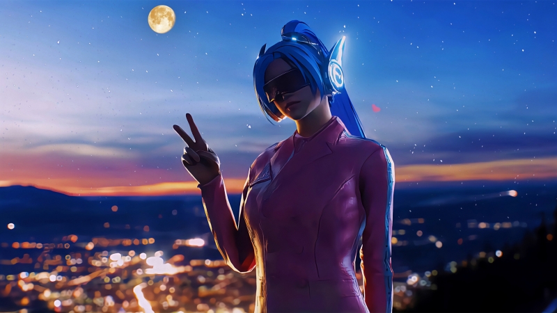 和平精英听风美女游戏壁纸